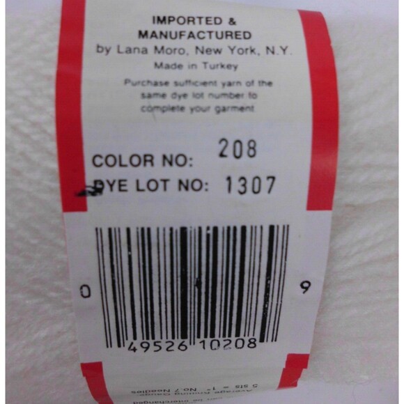 Vintage Lana Moro POLO Brushed Acrylic Yarn White #208 Lot of 8 Knitting Worsted - Picture 3 of 4